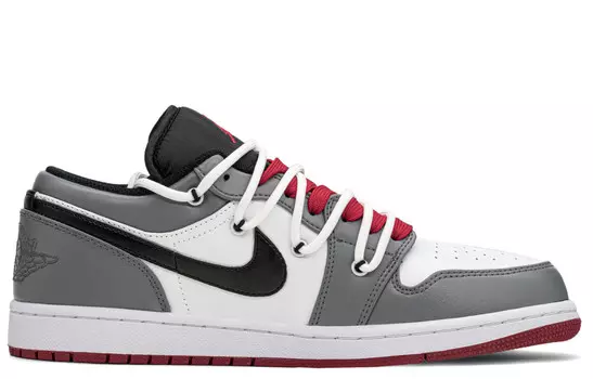 (Дубль) Кроссовки Air Jordan 1 Vintage Basketball Shoes Men Low-top, серый/белый