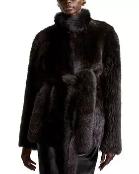 Дубленка Elsa Nour Hammour, коричневый