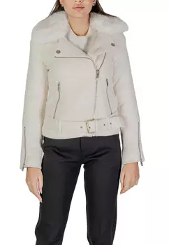Дубленка Guess короткая с мехом, белый