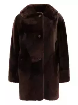 Дубленка на пуговицах B&W, коричневый