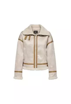 Дубленка ONLY короткая, бежевый