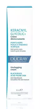 Ducray Keracnyl Glycolic+ Очищающий крем для жирной кожи с несовершенствами 30 мл