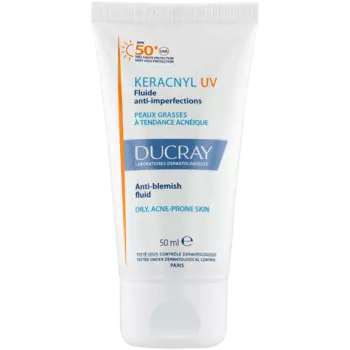 Ducray Keracnyl UV Флюид с фильтром SPF50 против несовершенств для лица, 50 мл