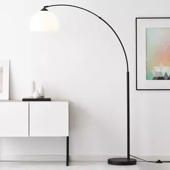 Дуговая лампа, регулируемая по высоте, 30 см, ножной переключатель, металл/пластик Lightbox, черный