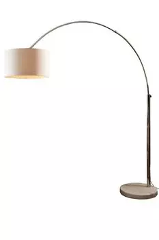 Дуговая лампа SalesFever 210 см | абажур 35 см | основание из настоящего мрамора | Ш 180 x Г 38 x В 210 см | белый