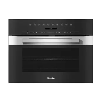 Духовой шкаф с СВЧ Miele H7240BM CLST, сталь/черный