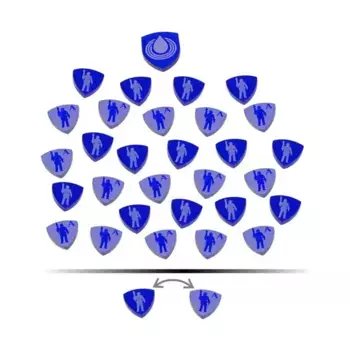 Дюна (GF9) — жетоны домов и войск, синие, Token Sets - Dune (Litko Aerosystems)