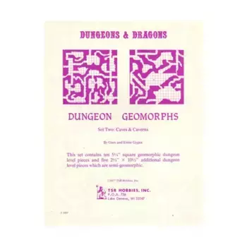 Dungeon Geomorphs Set #2 - Caves and Caverns (1st Printing), Basic Dungeons & Dragons (Original Edition) - Sourcebooks & Accessories, мягкая обложка