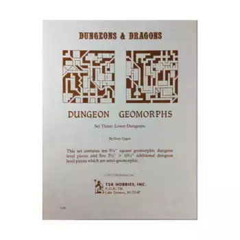 Dungeon Geomorphs Set #3 - Lower Dungeons (1st Printing), Basic Dungeons & Dragons (Original Edition) - Sourcebooks & Accessories, мягкая обложка