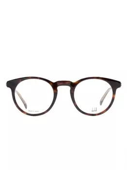 Dunhill очки в круглой оправе черепаховой расцветки, коричневый