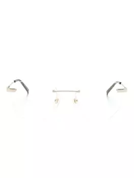 Dunhill очки в круглой оправе, золотистый