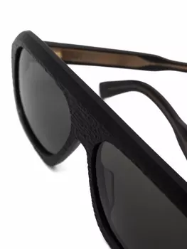 Dunhill солнцезащитные очки-пилоты в фактурной оправе, черный