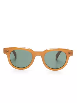 Dunhill солнцезащитные очки в круглой оправе, оранжевый