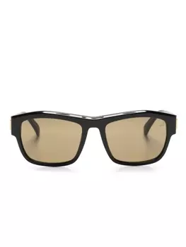 Dunhill солнцезащитные очки в прямоугольной оправе, черный