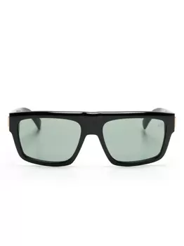 Dunhill солнцезащитные очки в прямоугольной оправе, черный