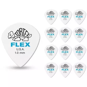 Dunlop 468 Tortex Flex Jazz III 1,0 мм, 12 шт. в упаковке