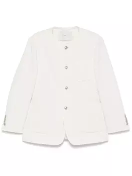 DUNST твидовый жакет без воротника, белый
