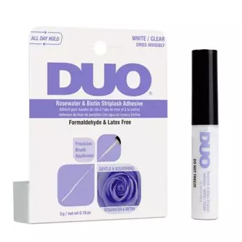 Duo Клей для полосканий DUO с розовой водой и биотином, 5 г. #Белый Прозрачный, White