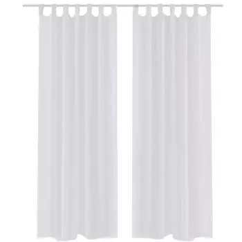 Duolm 2 х прозрачные шторы готовая штора 140 х 245 см белый