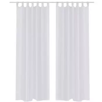Duolm 2 х прозрачные шторы готовая штора 140 х 175 см белый