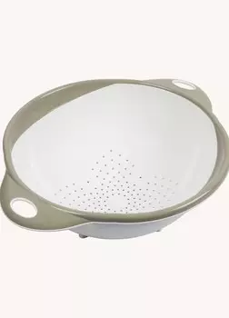 Дуршлаг голубино-серый Croff, белый