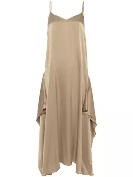 Dusan шелковое платье миди, зеленый