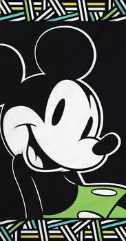 Душевое полотенце микки маус мм Disney, черный