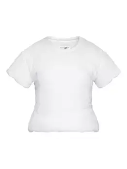 Дутая футболка MM6 Maison Margiela, белый