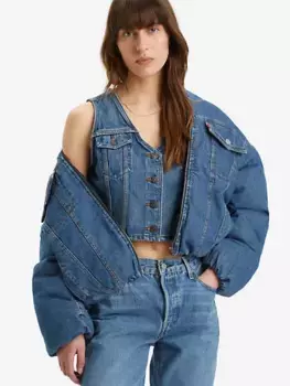 Дутая куртка дальнобойщика 90-х годов Levi's, цвет Plushy - Medium Wash