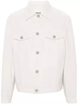 Дутая куртка на пуговицах AMI Paris, белый