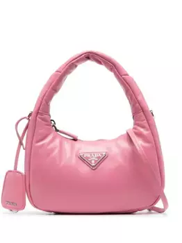 Дутая мини-сумка на плечо Prada, розовый