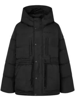 Дутая парка с капюшоном STUDIO TOMBOY, черный
