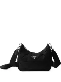 Дутая сумка на плечо Re-Nylon Prada, черный