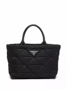 Дутая сумка-тоут Re-Nylon с логотипом Prada, черный