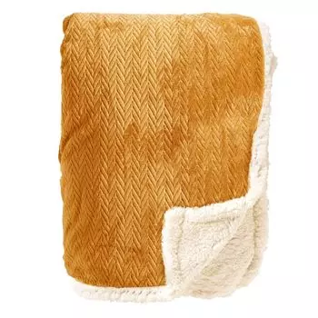 Dutch Decor BOBBY - Одеяло 150x200 см - Флис на подкладке из шерпы - Golden Glow - желтый