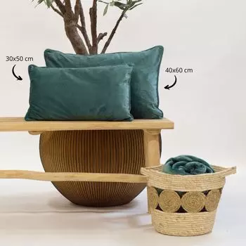 Dutch Decor FINN - подушка декоративная бархатная 40х60 см - Полынь зеленая - зеленая