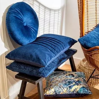 Dutch Decor PAX - Подушка декоративная бархатная 40x60 см Insignia Blue