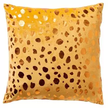 Dutch Decor TINO - подушка декоративная бархатная 45x45 см Golden Glow - желтая