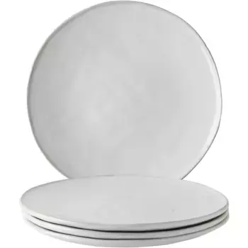 DUTCH ROSE AMSTERDAM тарелка «Dutch Rose Amsterdam Organic», (набор, 4 шт., комплект/4: тарелка 26,5 см), керамика, ручная работа, 26,5 см, белый