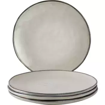 DUTCH ROSE AMSTERDAM тарелка «Dutch Rose Amsterdam Organic», (набор, 4 шт., комплект/4: тарелка 26,5 см), керамика, ручная работа, 26,5 см, цвет creme