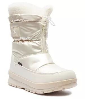 Дутики детские Calvin Klein Jeansу утепленные текстильные, слоновая кость