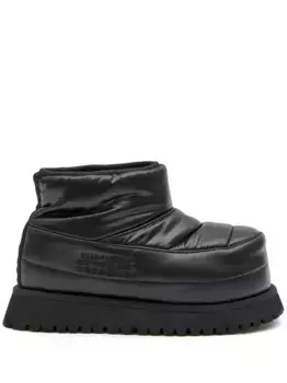 Дутые ботинки с тисненым логотипом MM6 Maison Margiela, черный