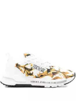 Дутые кроссовки на шнуровке Versace Jeans Couture, белый