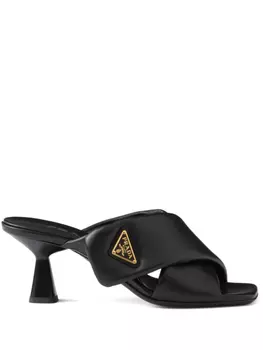 Дутые мюли Prada, черный
