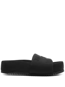 Дутые шлепанцы с тисненым логотипом Vic Matie, черный