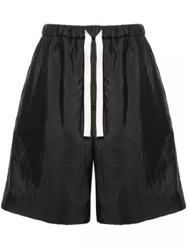 Дутые шорты с кулиской Jil Sander, черный