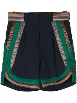 Дутые шорты со вставками Kolor, синий