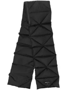 Дутый шарф Re-Nylon с капюшоном Prada, черный