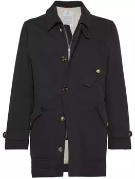 Дутый тренч Brunello Cucinelli, черный