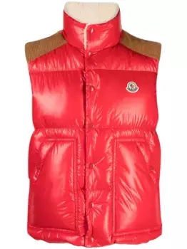 Дутый жилет Ardeche с нашивкой-логотипом MONCLER, красный